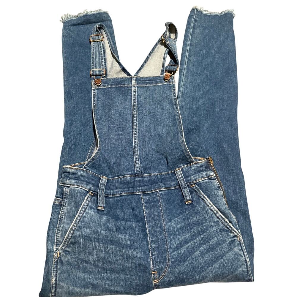 Madewell Roadtripper Overalls, Distressed Raw Hem Stretch, Women's Small - Picture 5 of 11